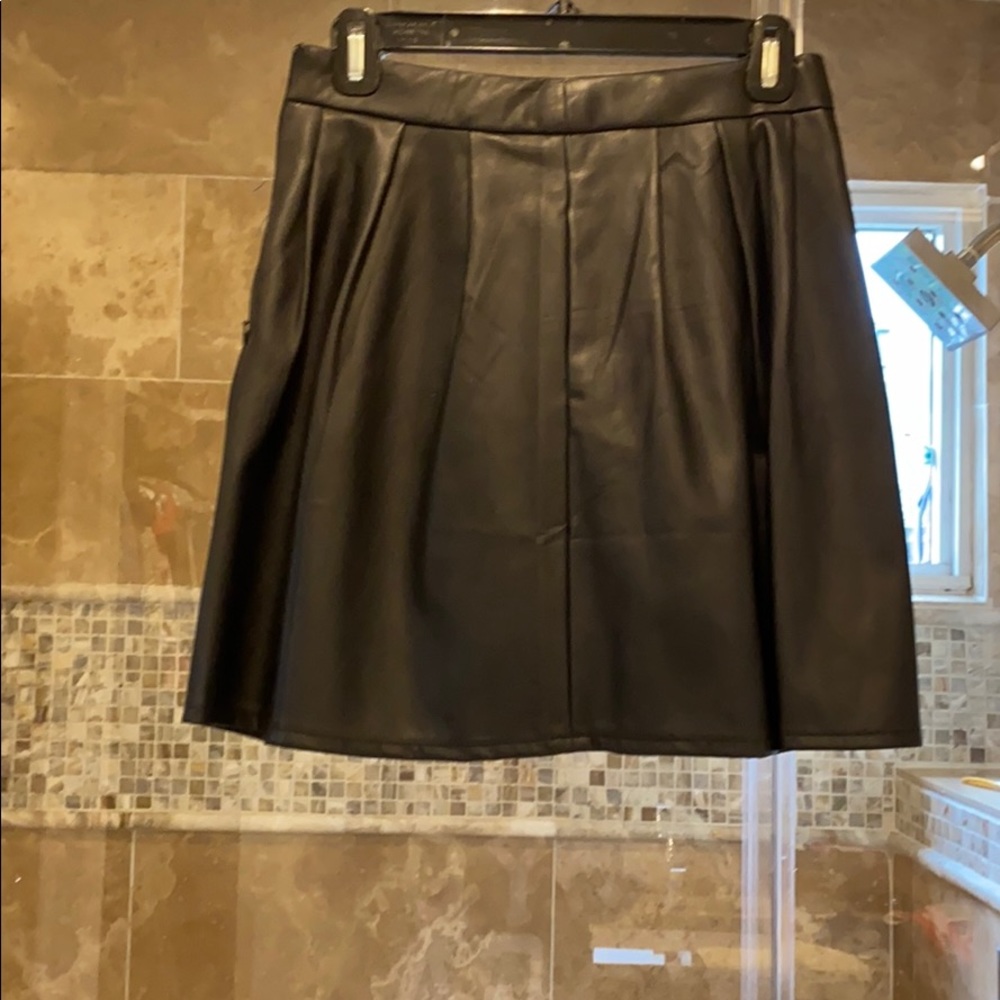 Pleather black alone skirt